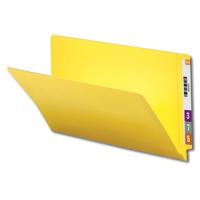 Smead - End Tab File Folders - legal size straight cut tabs - durable yellow paper stock - supports filing systems - 100 per box