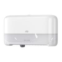 Tork - Coreless Toilet Tissue Dispenser - supports T5 and T7 rolls - horizontal dual roll design - reduces waste and run out - white finish