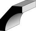 1 5/8" COVE MOLD WM86 PRIMED