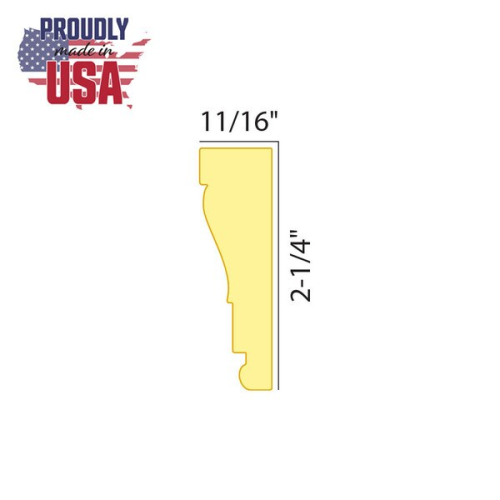 2 1/4"BEADED CASING PRIMED WM376