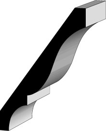 3 5/8 CROWN POLY TRIM 16' WM49