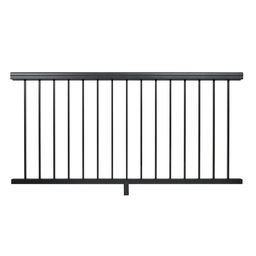 AZEK IMPRESSIONS EXPRESS LEVEL RAIL 36" X 6' BLACK (69.43" Actual)