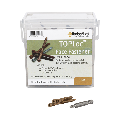 TOPLOC SCREW TEAK 100 SQ FT 350 EA