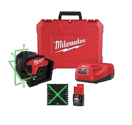 Milwaukee M12 Green Cross Line & 4-Points Laser Kit