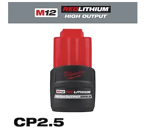 Milwaukee M12 REDLITHIUM HIGH OUTPUT CP2.5 Battery Pack