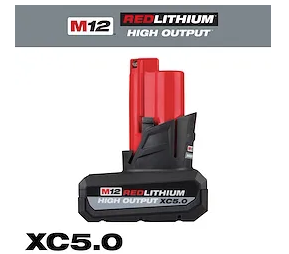 Milwaukee M12 REDLITHIUM? HIGH OUTPUT? XC5.0 Battery Pack