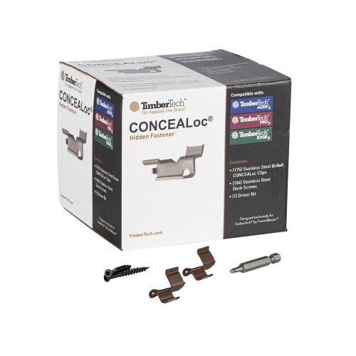 CONCEALOC HIDDEN DECK FASTENER TIMBERTECH 100 SQFT/BOX