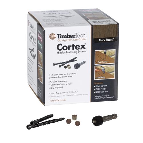 CORTEX RESERVE DARK ROAST FASTENER TIMBERTECH 100 LF/BOX