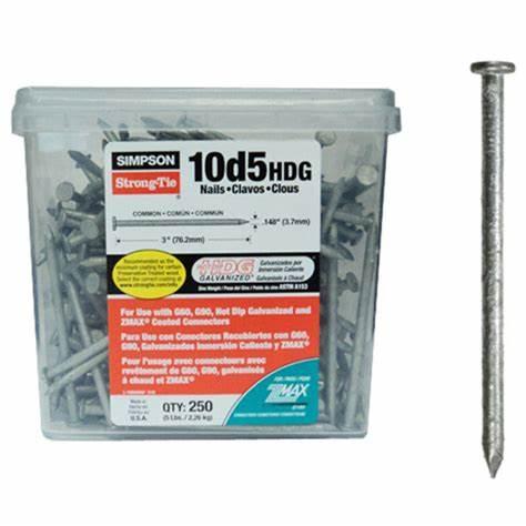 10D5HDG-RCONNECTOR NAIL SMT HDG 10DX3IN