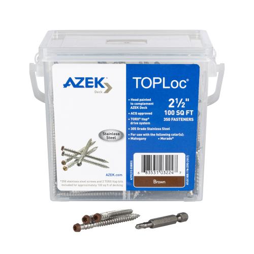 ATLOC100B BROWN TOPLOC 100 SQ FT PACK AZEK FASTENER (MAHOGANY)
