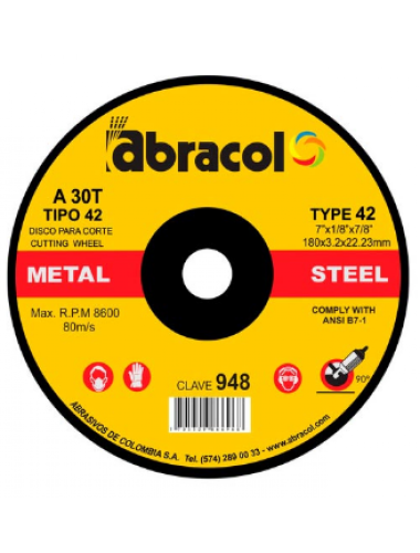 Cutting Disk 7"x1/8" 30T Metal