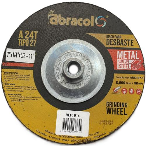 Grind Disc 7"x1/4"x5/8-11"