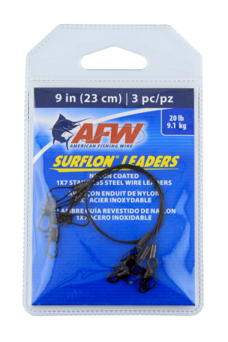 NylonCoated SS Wire 9" 20lb 3pc