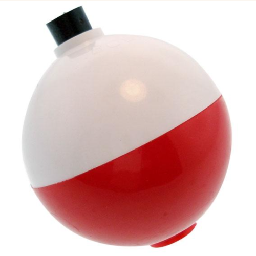 Plastic Bobbers 1-1/4" 3pk Rd/Wh