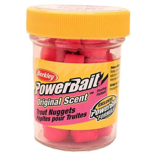 PowerBait Fl. Red Nibbles 1.1oz Original Scent