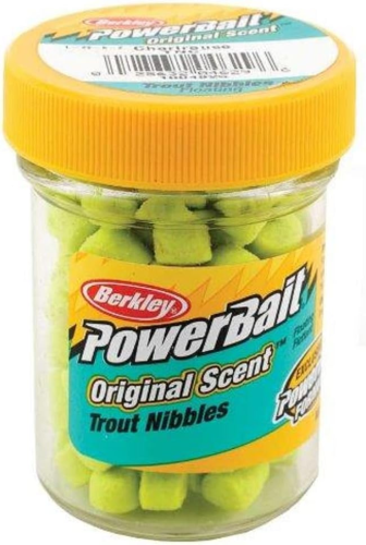 PowerBait Chartruese Nibbles 1.1oz Original Scent 