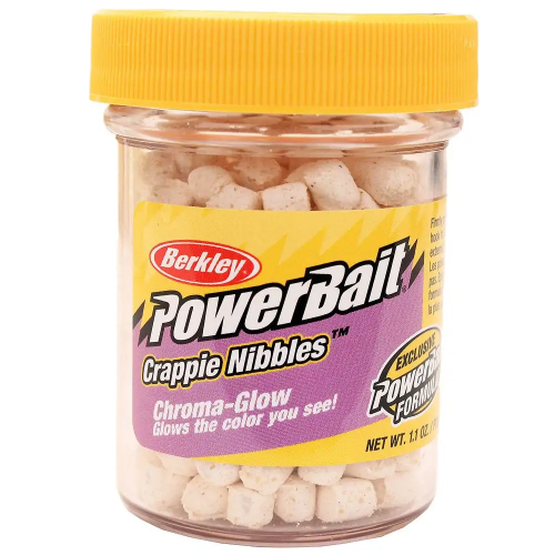 PowerBait Glow White Nibbles.9oz Original Scent