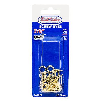 7/8" Screws Eyes 20pc