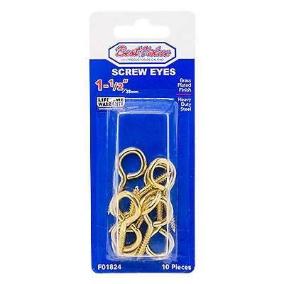 Screw Eyes 1-1/2" Brass