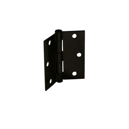 Door Hinges 3-1/2" Black 