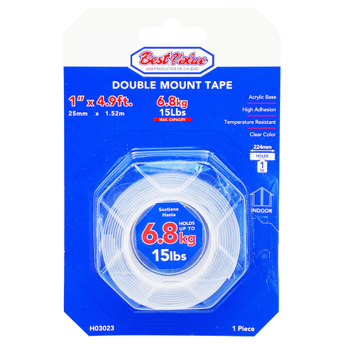  Double Side Mount Tape 1" 15lb 
