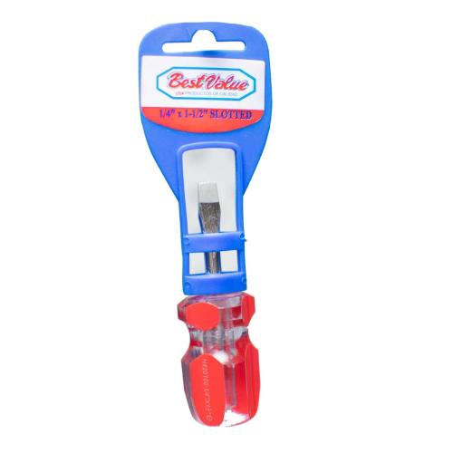  Screwdriver Slotted Stubby 1/4"- 1-1/2" 