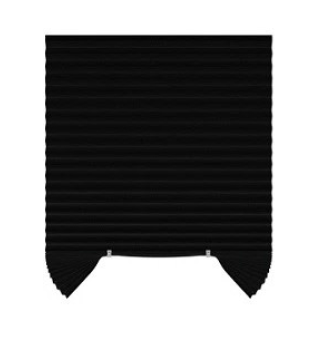 Roller Curtain Blackout Pleated Black