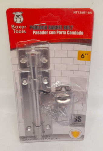 Padlock Barrel Bolt 6"