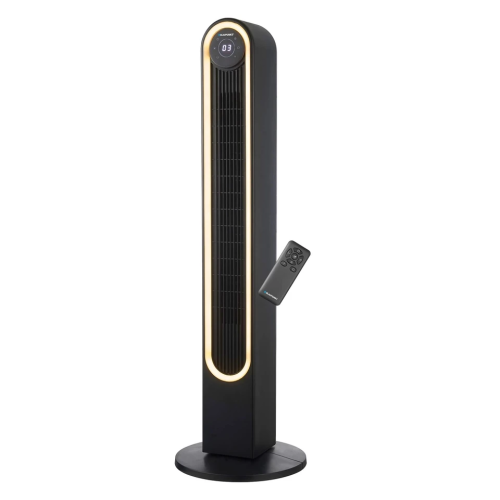 Tower Fan w/Night Light & Remote 42" Black 