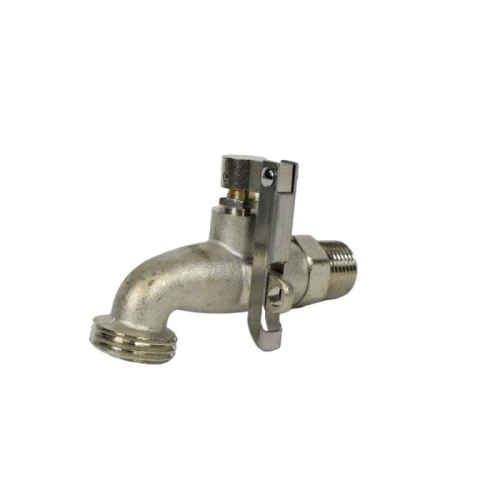 Bibcock Brass 1/2"x3/4" Lockin