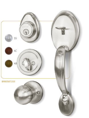 Entry Handleset Stainless Steel