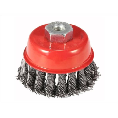 Cup Brush 4" SS Crimped Wire