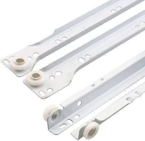 Drawer Slide 12" White Bottom