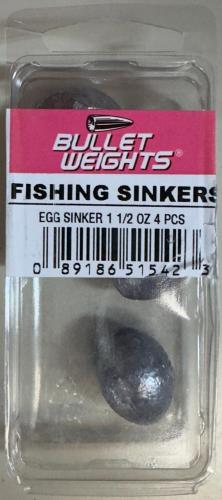 Egg Sinker 1-1/2oz 4pc