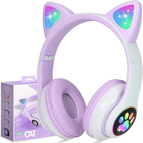 Headset Wireless Cat w/Light