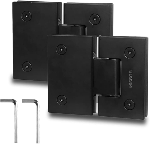 Glass Door Hinge 9x5.5cm Black