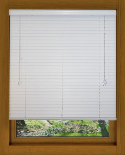 Blind 25"x64" Faux Wood White
