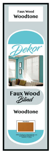 Blind 48"x52" Faux Wood Wd Ton