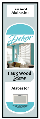 Blind 73"x52" Faux Wd Alabaste