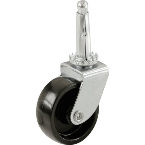 Swivel Stem Caster 1-1/4" Blk 4p