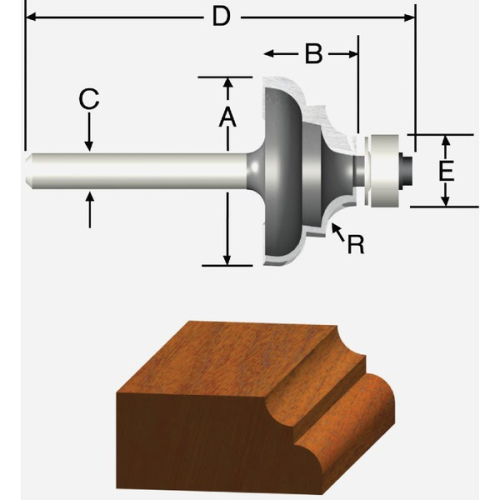 Router Bit 1/8" Cove/Bead