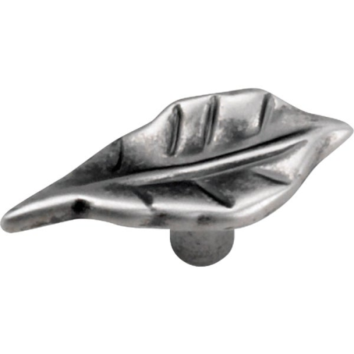 Knob 2" Leaf Antique Pewter