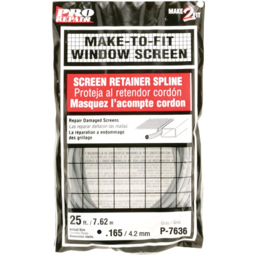 Spline Screen Black .165x25Ft