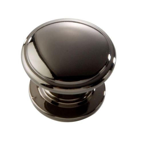 Knob Botton 7/8" Blk Nkl