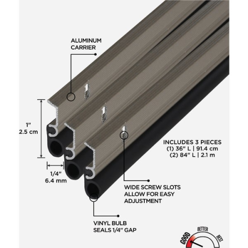 Aluminum White Door Bottom 36"