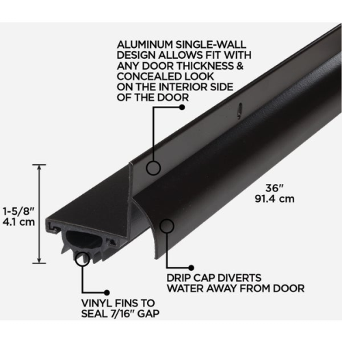 Door Bottom Alumn Brown 36"