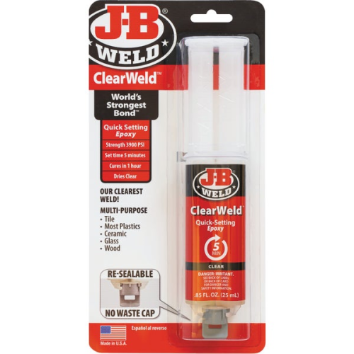 Clear Weld Epoxy Syringe 0.85oz