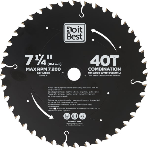 Saw Blade 7 1/4" 40T Cut/Rip