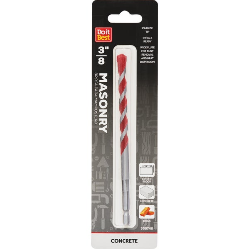 Drill Bit Masonry 3/8" Carbide
