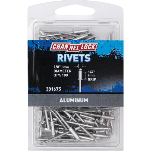 Rivet 1/8"x1/4" Alum 100pk